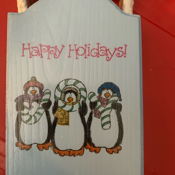 Handmade / hand painted penguin sled - Picture 2 of 5